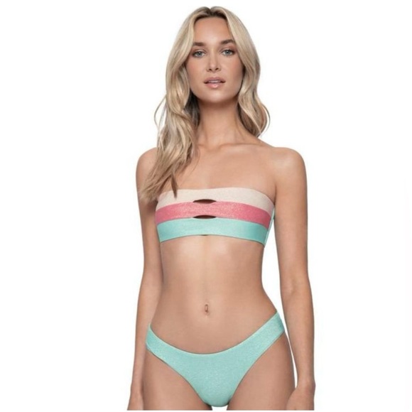 PQ Swim Other - PQ SWIM DIVINE COLOR BLOCK
BANDEAU TOP